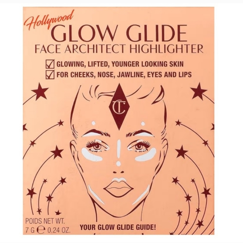 NIB Charlotte Tilbury Glow Glide Highlighter Rose Gold Glow **2 Available** - Picture 2 of 8
